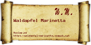 Waldapfel Marinetta névjegykártya